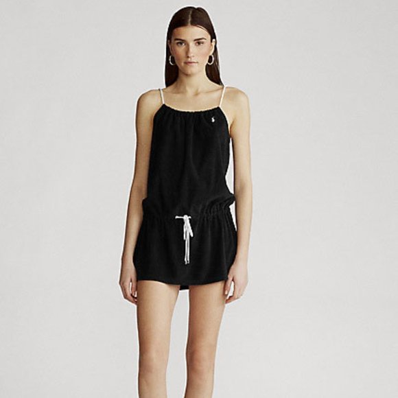 Polo Ralph Lauren Terry Drawstring Cover Up Dress - Picture 2 of 13